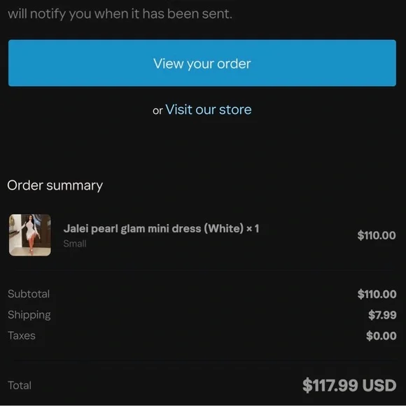 Posh By V Pearl Mini Glam Dress - Picture 3 of 3